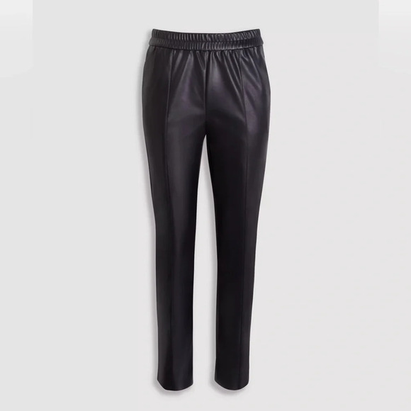NWT AT The Petite Faux Leather Pull On Ankle Pant - Picture 7 of 8